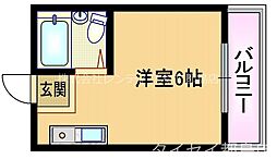 プレアール中宮 ワンルームの間取図画像