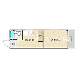 カームハイツ 1DKの間取図画像