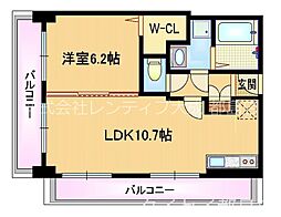 トーデンビル 1LDKの間取図画像