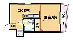 エクセドラ都島本通 1DKの間取図画像