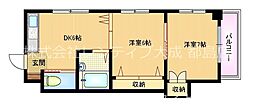 マンション和気 2DKの間取図画像