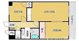 エクセラン・ナビール 2LDKの間取図画像