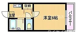 セピアコート都島 1Kの間取図画像