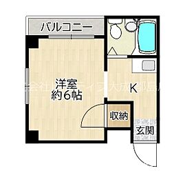 パークストリート中宮 1Kの間取図画像