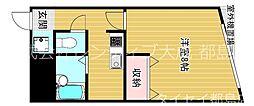 プレジデントハイツ 1Kの間取図画像