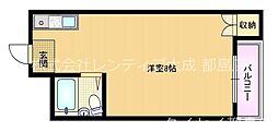 ファンシー都島 ワンルームの間取図画像