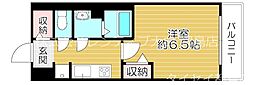 プレサンス桜ノ宮イーサリアル 1Kの間取図画像