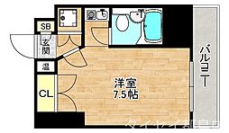 フォーラム都島内代駅前 ワンルームの間取図画像