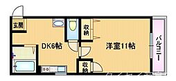 ゴールデンハイツ 1DKの間取図画像