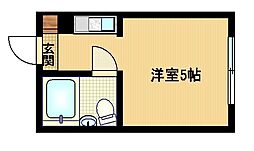 メゾンさやか 1Kの間取図画像
