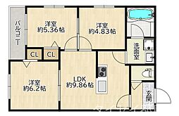 エス.フィールド奏 3LDKの間取図画像
