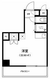 サンパレス目黒 ワンルームの間取図画像