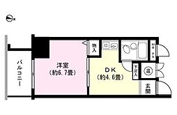 ライオンズヒルズ熱川 1DKの間取図画像