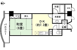 伊豆ビューグランドハイツ 1DKの間取図画像