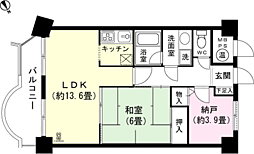 ライオンズマンション熱川 1SLDKの間取図画像
