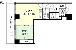 ライオンズヒルズ熱川 1LDKの間取図画像