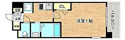 Osaka Metro今里筋線 今里駅 徒歩10分の賃貸マンション 3階1Kの間取り