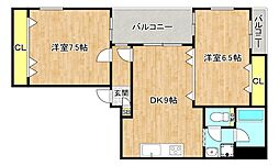 LeePLAZA2 2LDKの間取図画像