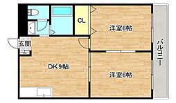 アメニティ3 2LDKの間取図画像
