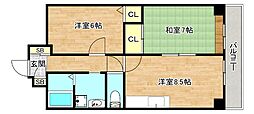 アドバンス渋川 2LDKの間取図画像