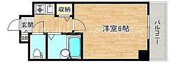 GOパレス森の宮 1Kの間取図画像