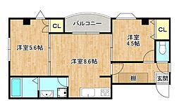 シャルムマルタカ 2LDKの間取図画像