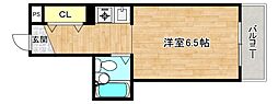 メゾンポエム 1Kの間取図画像