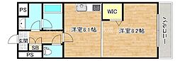 アクトセイワ 1DKの間取図画像