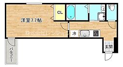 フジパレス深江橋西 1Kの間取図画像