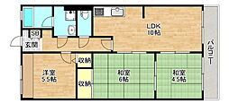 プロヴァンス 3LDKの間取図画像