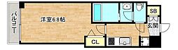 Luxe深江橋II 1Kの間取図画像