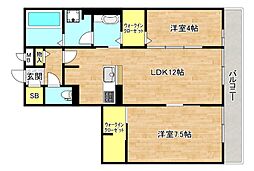 桃谷マンション 1LDKの間取図画像