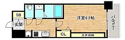 プレリス北巽駅前ラバルス 1Kの間取図画像
