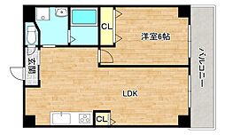 ハイツグランドール 1LDKの間取図画像