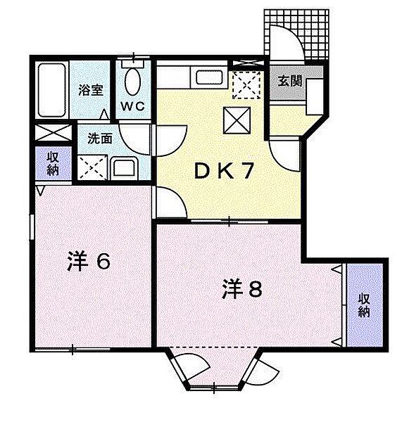 サニー・ミキＡ 102｜兵庫県姫路市西延末(賃貸アパート2DK・1階・46.06㎡)の写真 その2