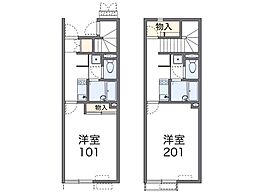 レオネクストツヴァイ 1Kの間取図画像