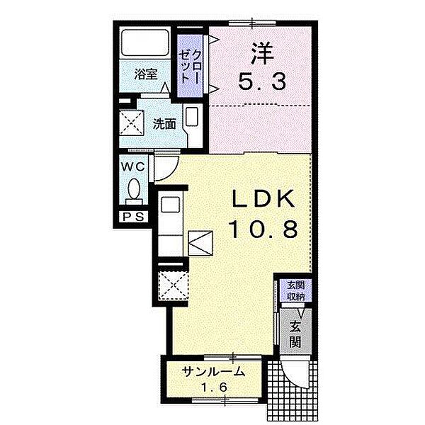 ＤＫ　ＳＥＬＥＣＴ　宝殿　II 102｜兵庫県加古川市東神吉町西井ノ口(賃貸アパート1LDK・1階・40.02㎡)の写真 その2