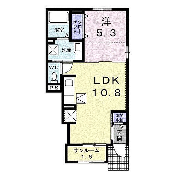 ＤＫ　ＳＥＬＥＣＴ　宝殿　II 105｜兵庫県加古川市東神吉町西井ノ口(賃貸アパート1LDK・1階・40.02㎡)の写真 その2