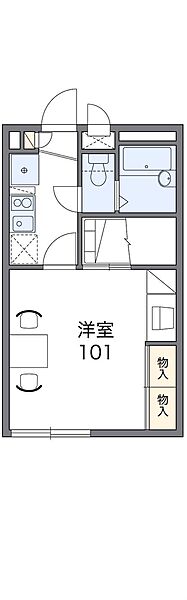 レオパレス自由が丘本町 103｜兵庫県三木市自由が丘本町 3丁目(賃貸アパート1K・1階・23.18㎡)の写真 その2