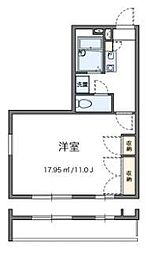 レオパレスソアレ 1Kの間取図画像