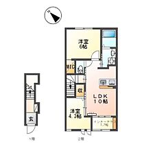 アルブルーム  ｜ 兵庫県加東市南山 4丁目（賃貸アパート2LDK・2階・53.90㎡） その2