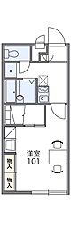 レオパレスBOSHUKE大久保 1Kの間取図画像