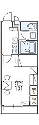 レオパレスヨシノ 1Kの間取図画像