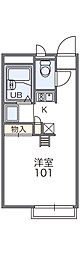 レオパレスアヴェニュー弐番館 1Kの間取図画像