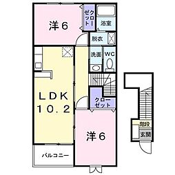 サンライズ福田Ｂ 2階/201