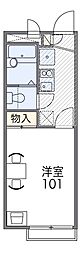 レオパレスLaCasa 1Kの間取図画像