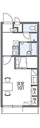 レオパレスHAPPY 1Kの間取図画像