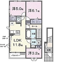 ソレイユいぬい 2階