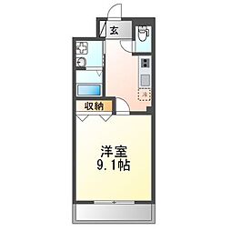 ベロニカ 1Kの間取図画像