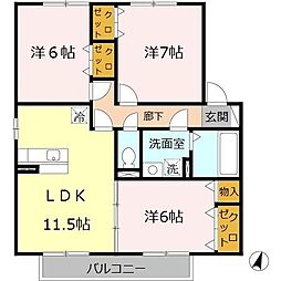 間取図画像 3LDK